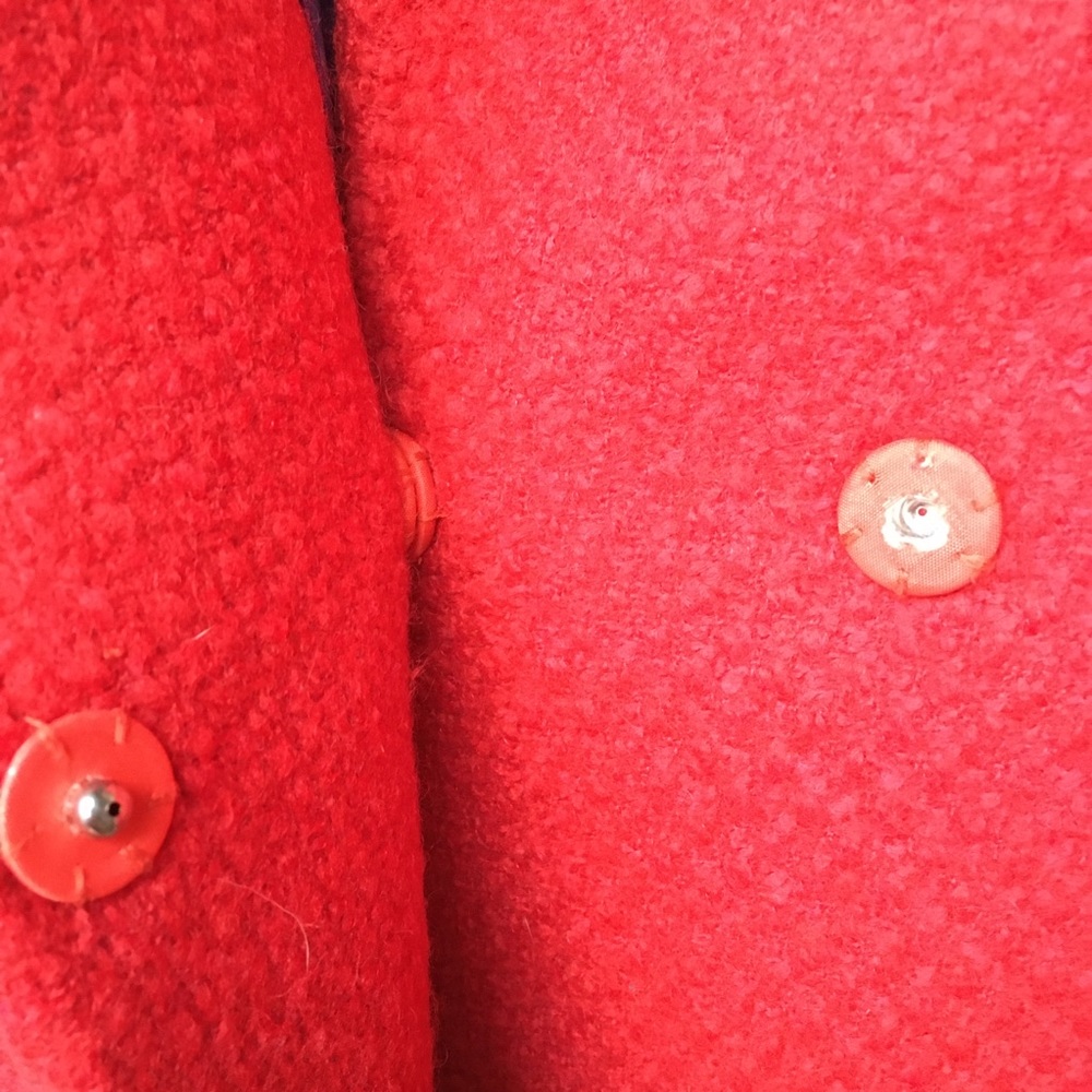 Boden red orange tweed statement blazer snap 10 - Picture 8 of 10